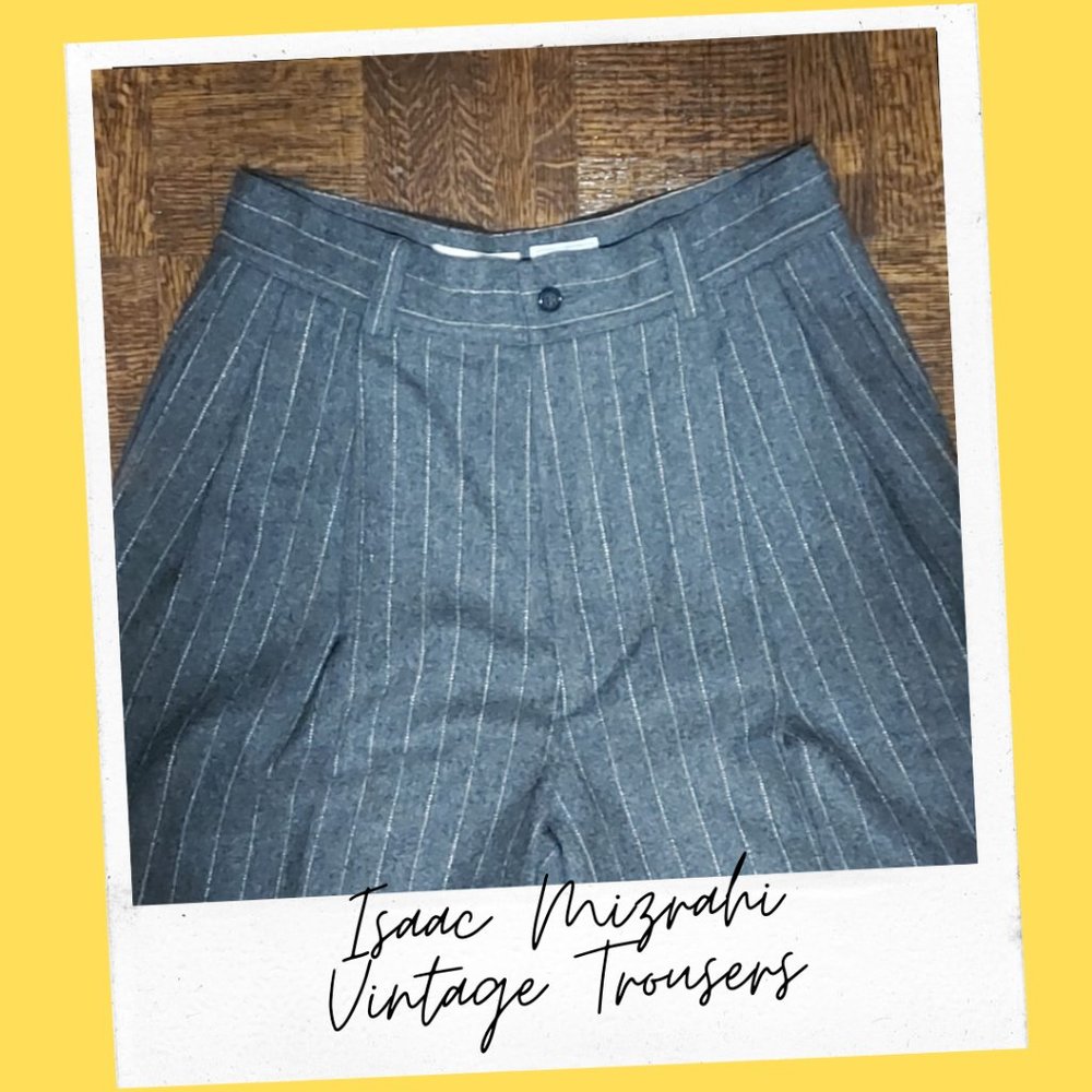 isaac mizrahi pinstriped pants